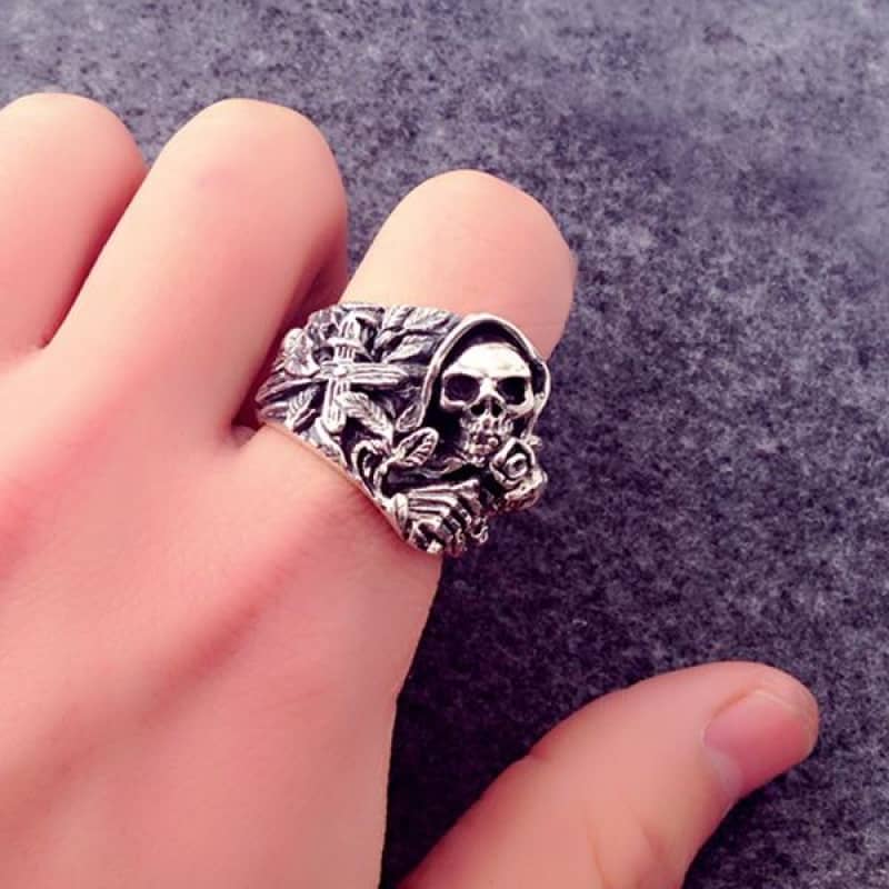 Bague Tête De Mort Gothique Pour Homme - Modèle Joker/Clown En Alliage - Taille 54 à 67 - Cadeau Homme