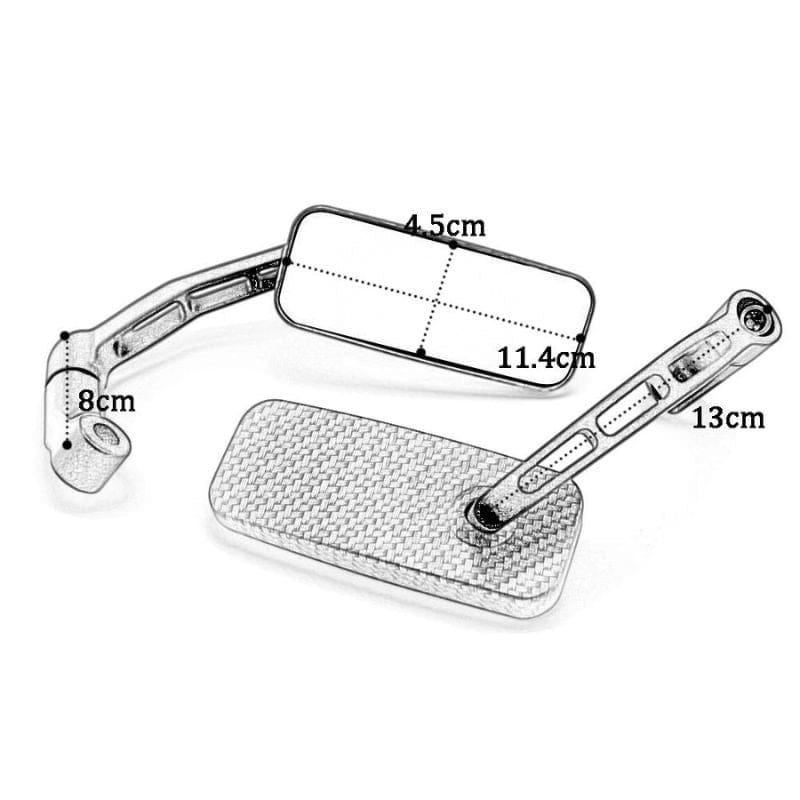 Rétroviseurs Moto Universels Ronds Chrome – Barre Ø22 Mm – Chopper, Café Racer, Scooter – 2 Pièces