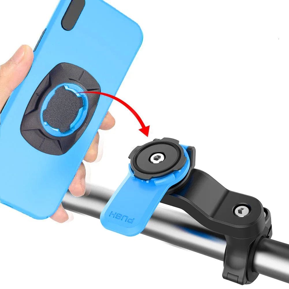 Grefay Support Téléphone Moto 360° Rotatif - Fixation Scooter Libération Rapide Pour Smartphones 3,5 à 7 Pouces