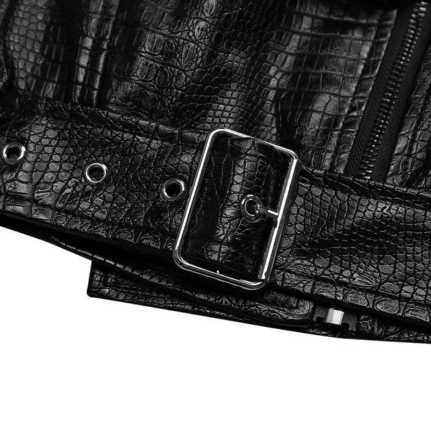 Tenue: Veste motard en daim marron, Pull à col boule marron clair, Jean