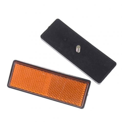 Catadioptres Oranges Auto-collants Sifam - 44mm - Par Paire - Pour Moto, Scooter, Auto, Vélo - Neufs